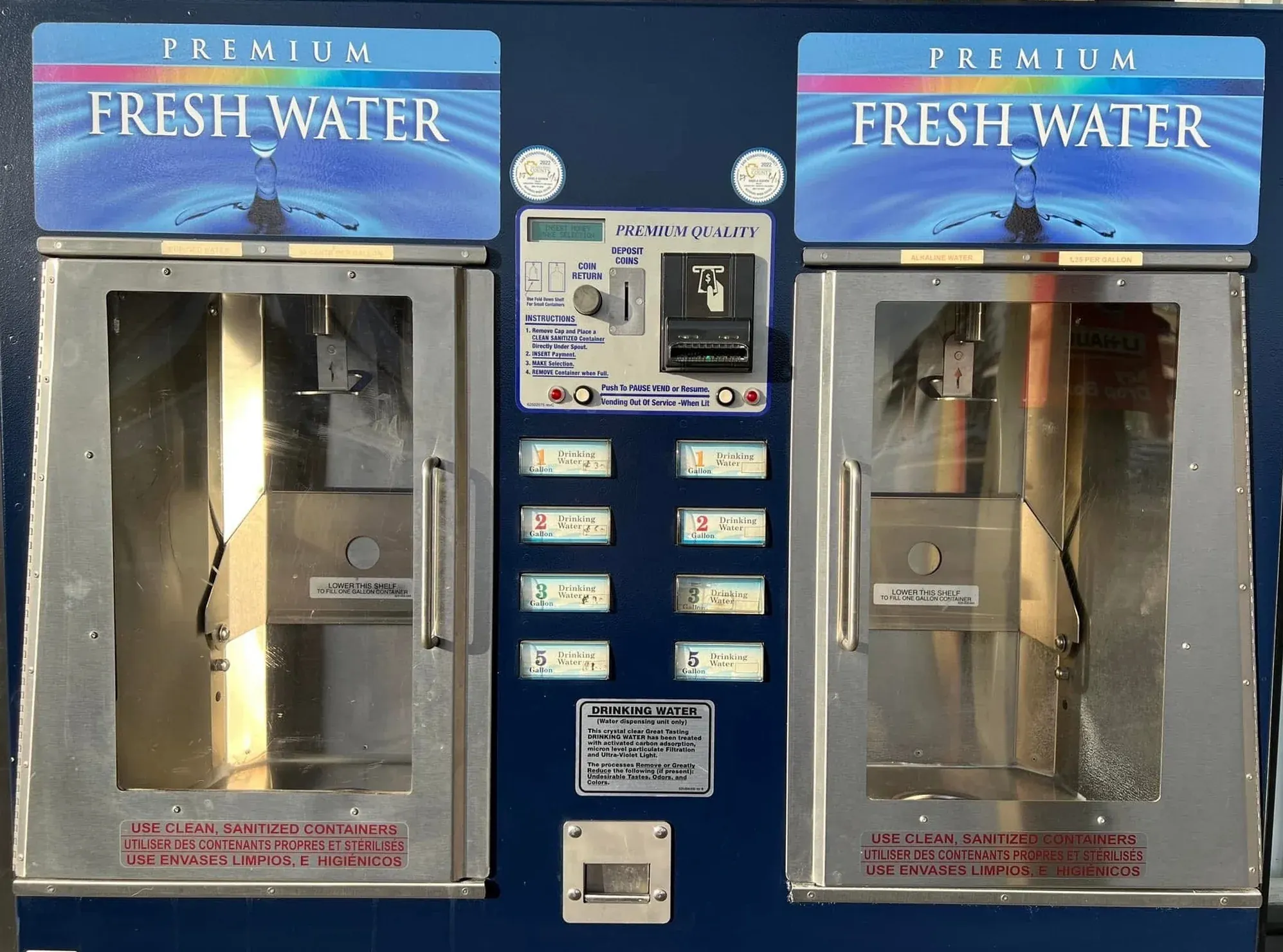 Crystal Alkaline Water 24/7 outdoor vending machine, Rancho Cucamonga